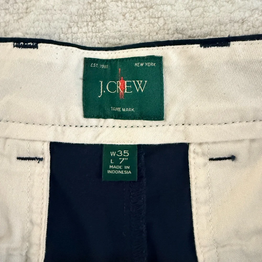 J. Crew Dark Blue Flat‎ Front Shorts 7” Like new.